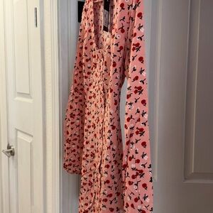 Streetwear Society Blush Floral Mini Dress